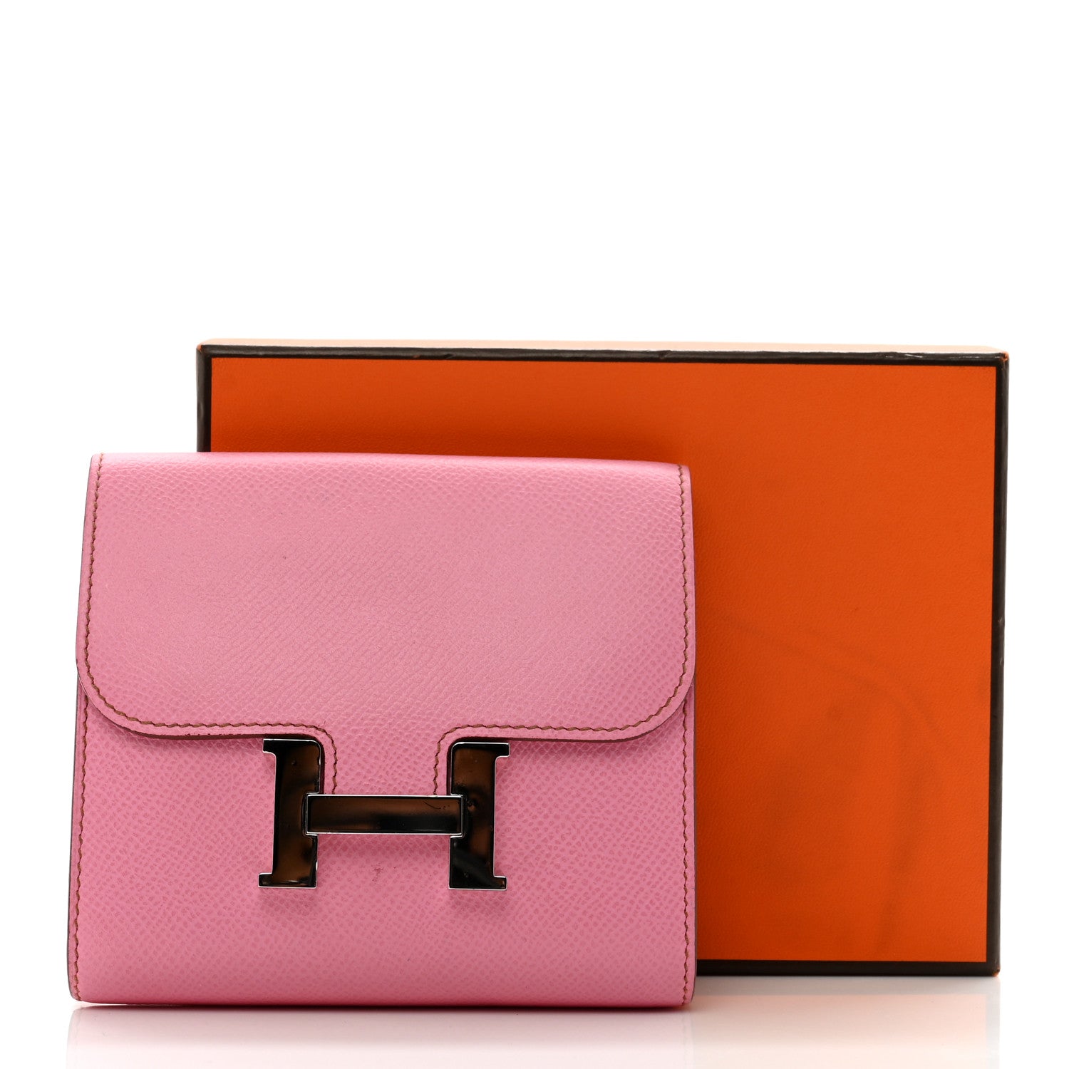 Hermes Epsom Constance Compact Passant Wallet 5P Pink 8 of 8