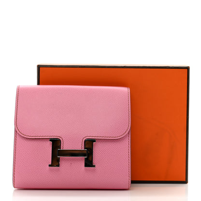 Hermes Epsom Constance Compact Passant Wallet 5P Pink 8 of 8