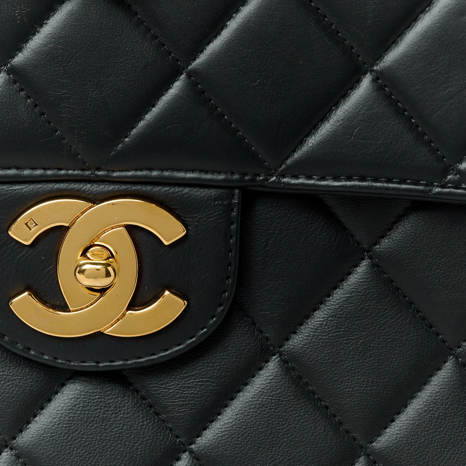Chanel Lambskin Quilted Jumbo Single Flap Black 10 of 12