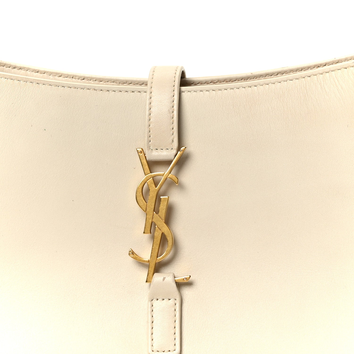 Saint Laurent Smooth Calfskin Le 5 A 7 Hobo Blanc Vintage 8 of 11