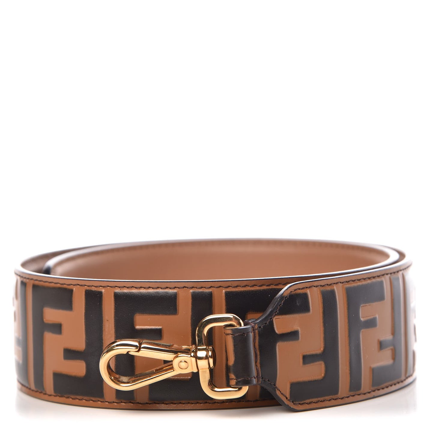 Calfskin FF 1974 Embossed Strap You Tobacco Black