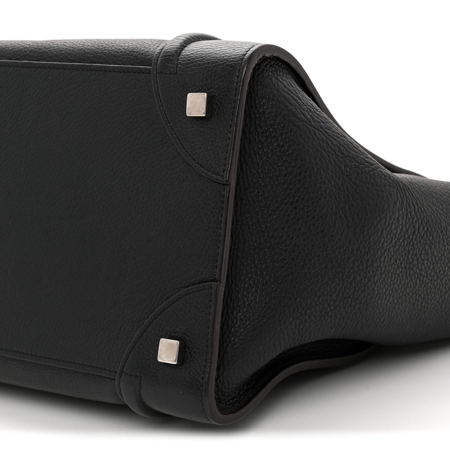 Drummed Calfskin Mini Luggage Black