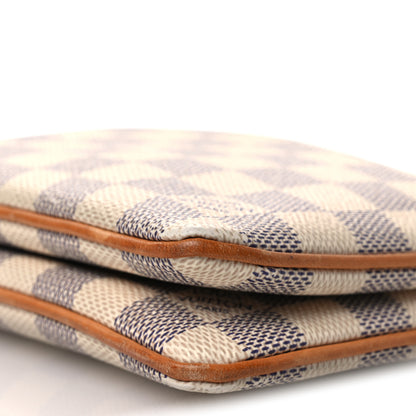 Louis Vuitton Damier Azur Double Zip Pochette 9 of 14