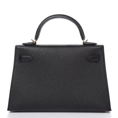 Hermes Chevre Mysore Mini Kelly Sellier 20 Black 3 of 25