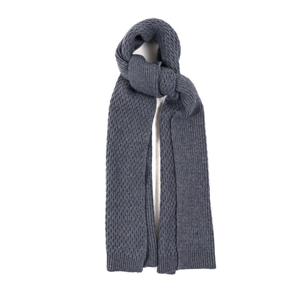 Chanel Cashmere Knitted CC Scarf Grey 1 of 3