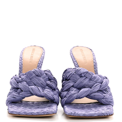 Bottega Veneta Raffia Twisted Intrecciato Stretch Mule Sandals 37 Lavender 3 of 8