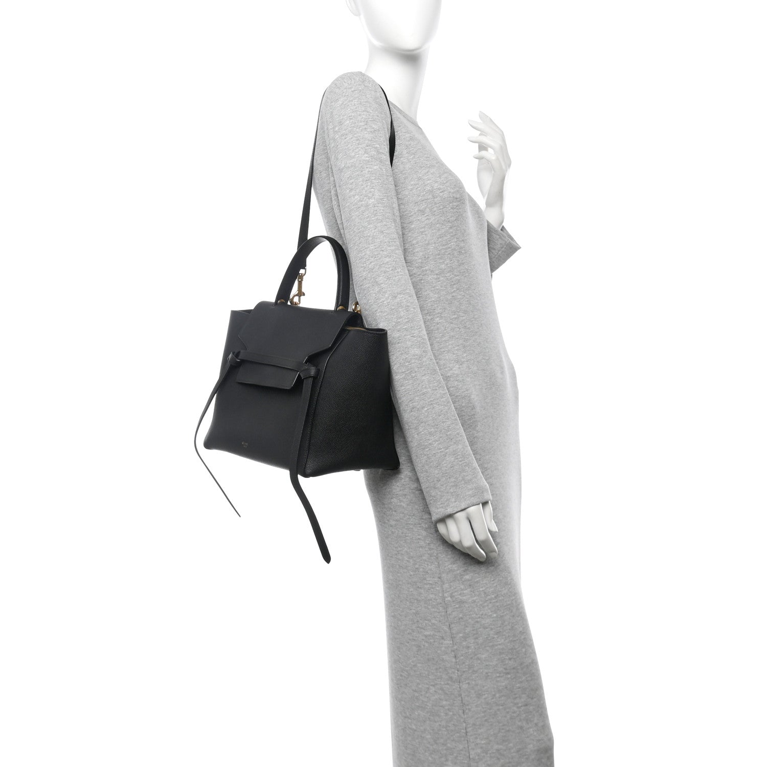 Celine Grained Calfskin Mini Belt Bag Black 2 of 16