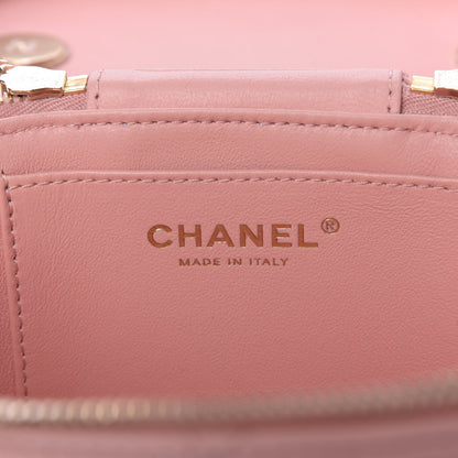 Chanel Lambskin Quilted Trendy Vanity Case Pink 8 of 10