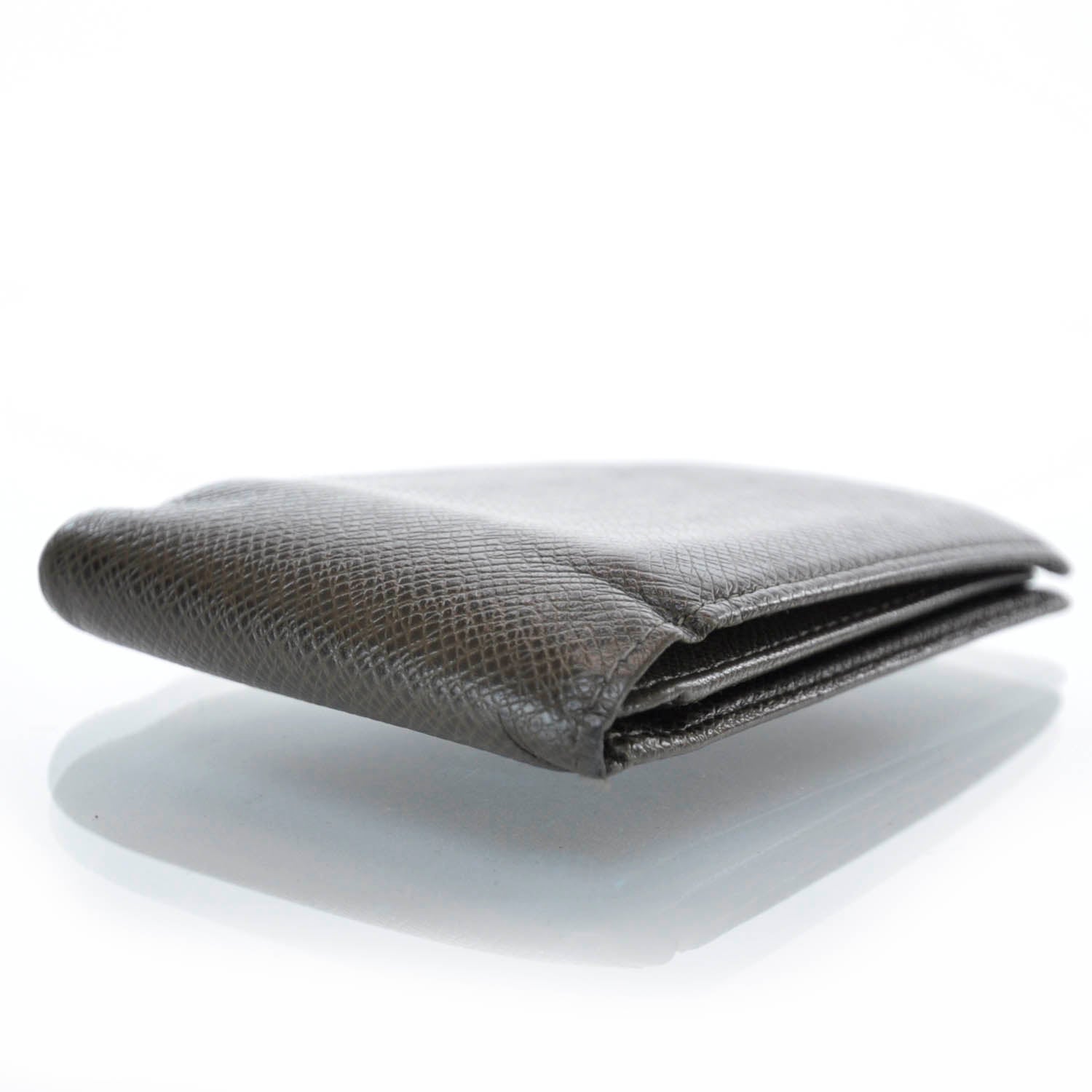 Louis Vuitton Mens Taiga Billfold Wallet w 3 Flaps Grizzli 3 of 7