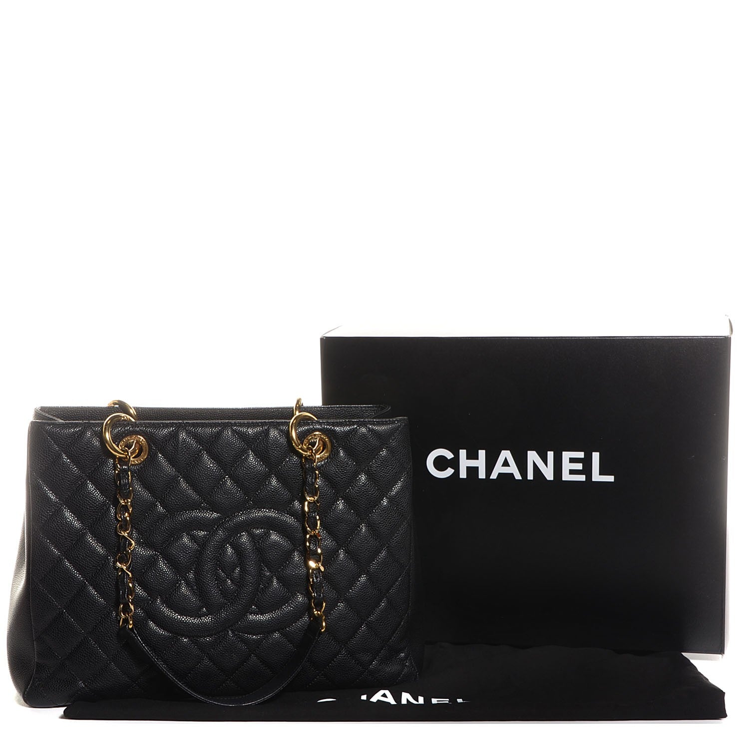 Chanel Caviar Quilted Grand Shopping Tote GST Black 5 of 8