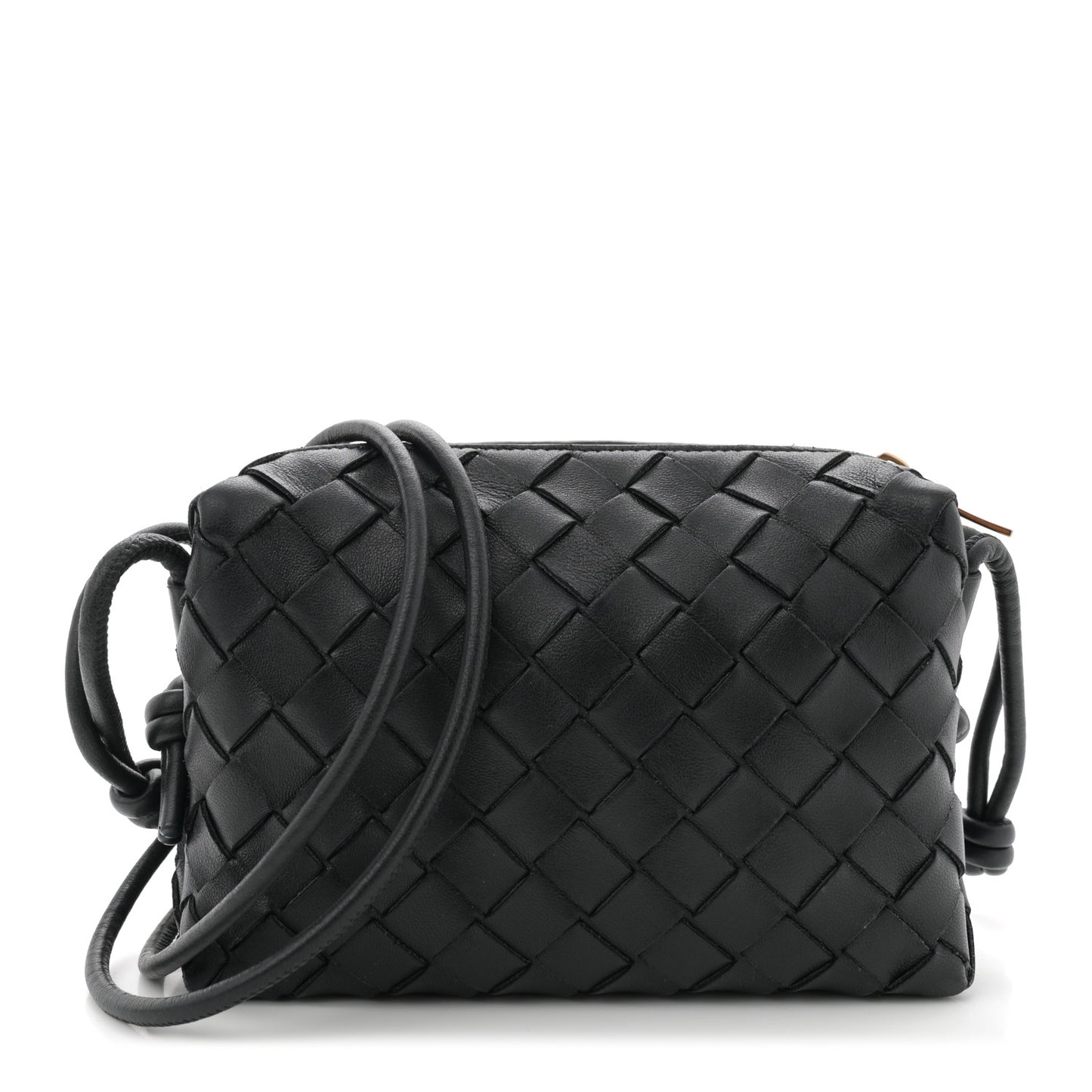 Nappa Intrecciato Mini Loop Camera Bag Black
