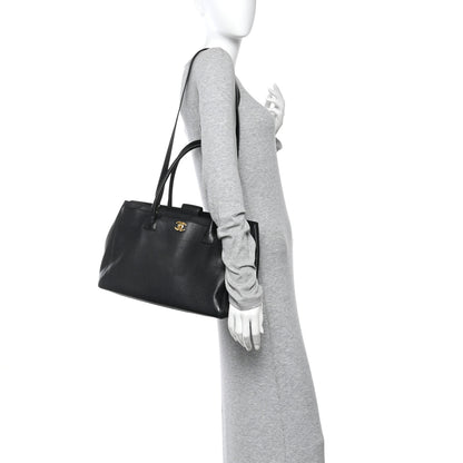 Chanel Calfskin Cerf Executive Shopper Tote Black 2 of 18