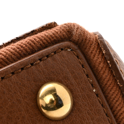 Saint Laurent Calfskin Canvas Large Muse Two Brown 15 of 17