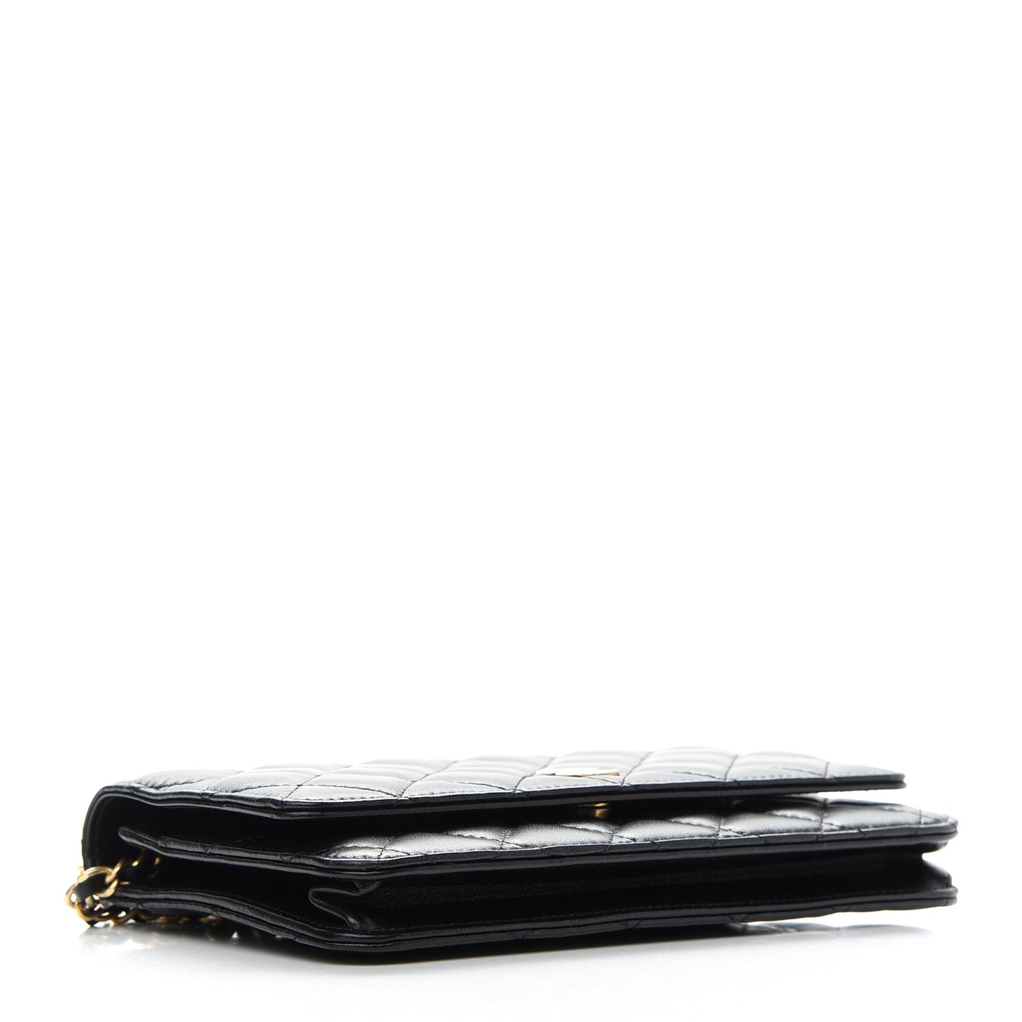 Lambskin Quilted Romance Wallet on Chain WOC Black