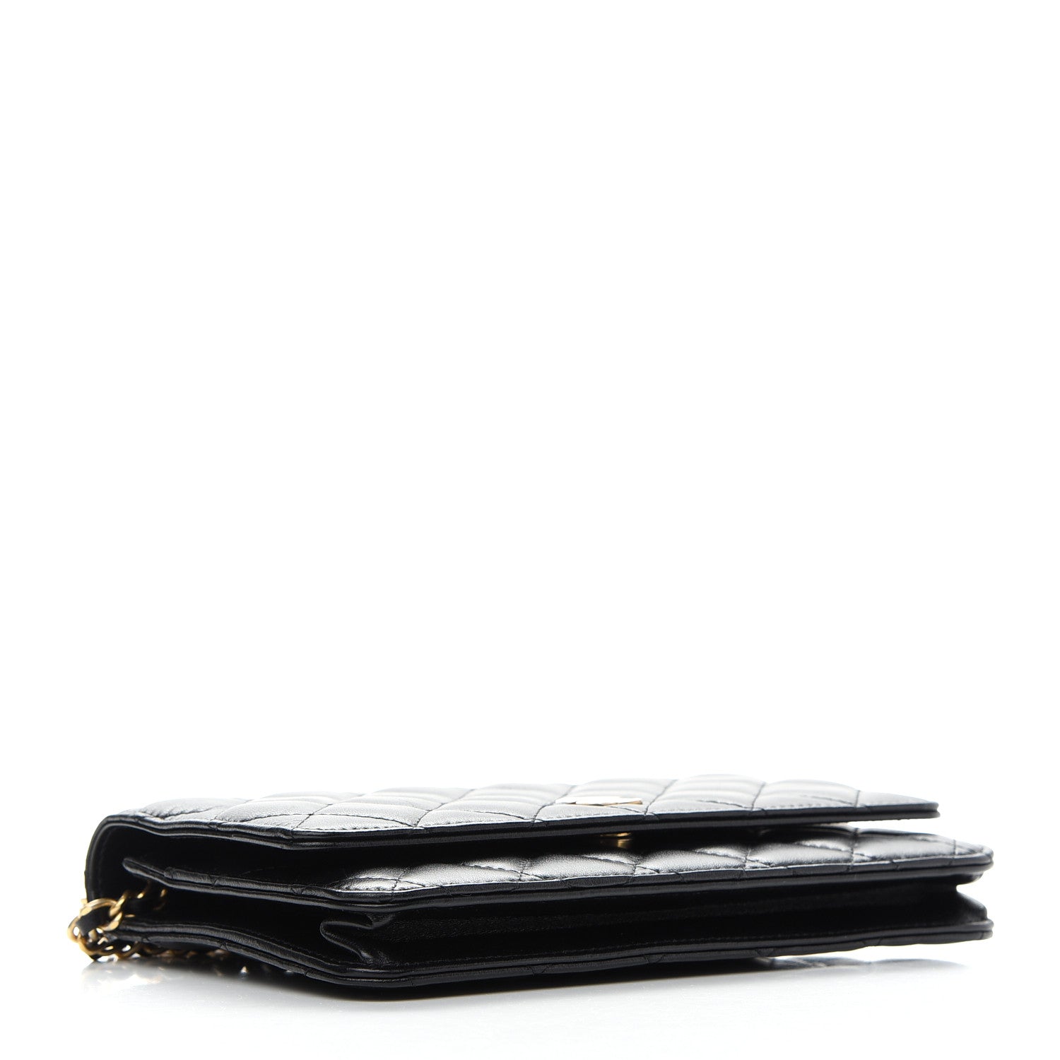 Chanel Lambskin Quilted Romance Wallet on Chain WOC Black 4 of 13