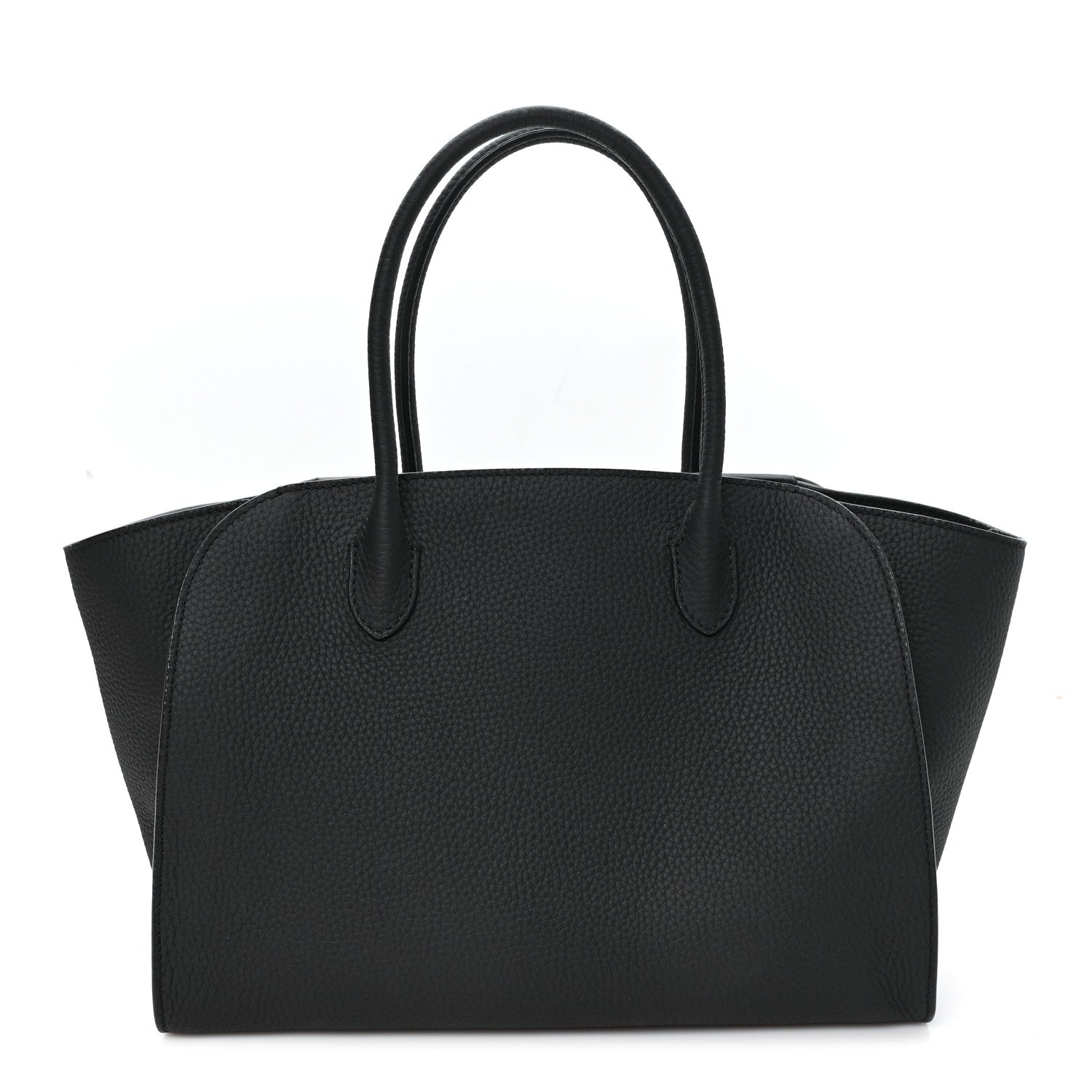 The Row Grained Calfskin Marlo 12 Tote Bag Black 1 of 12
