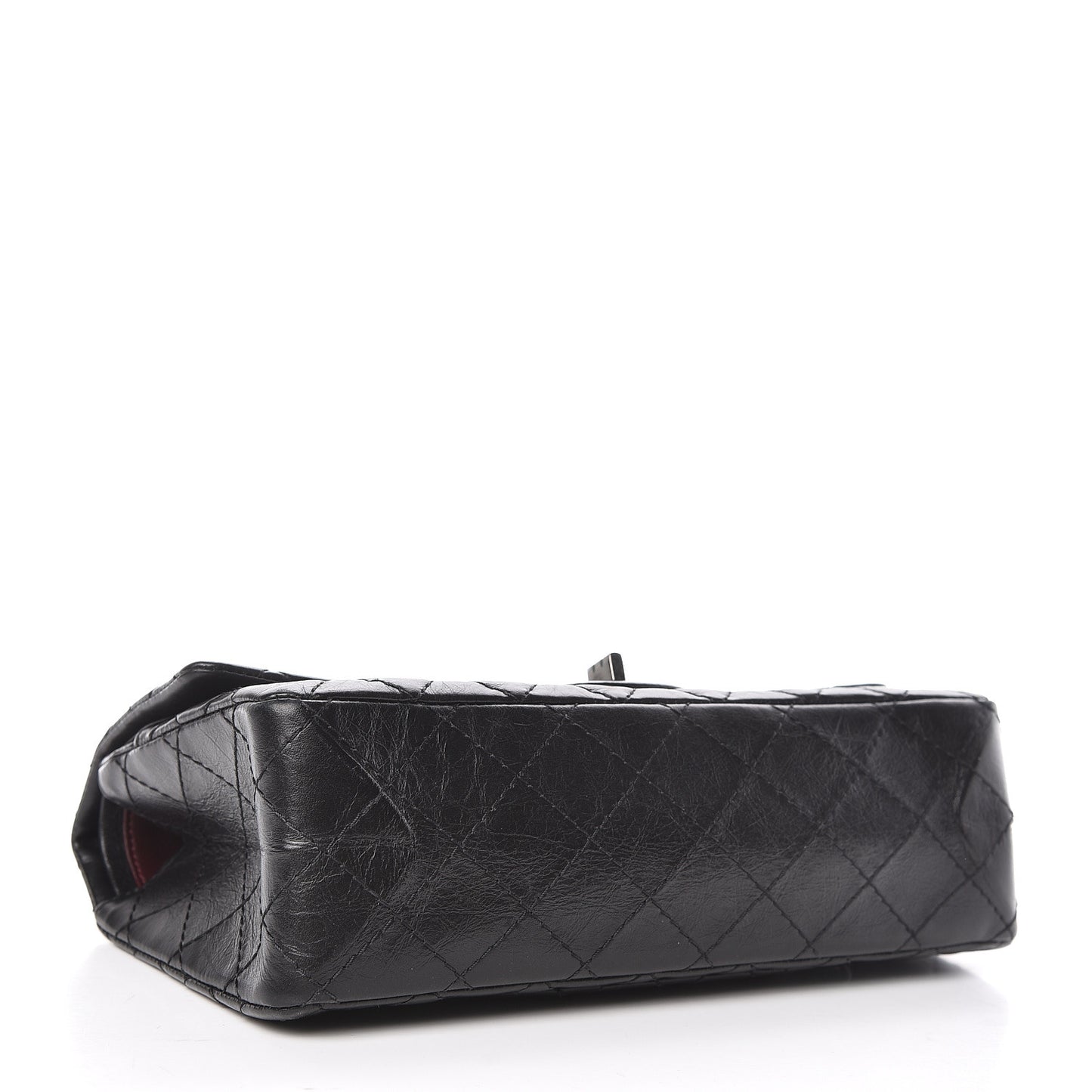 Aged Calfskin Quilted 2.55 Reissue 225 Flap Black