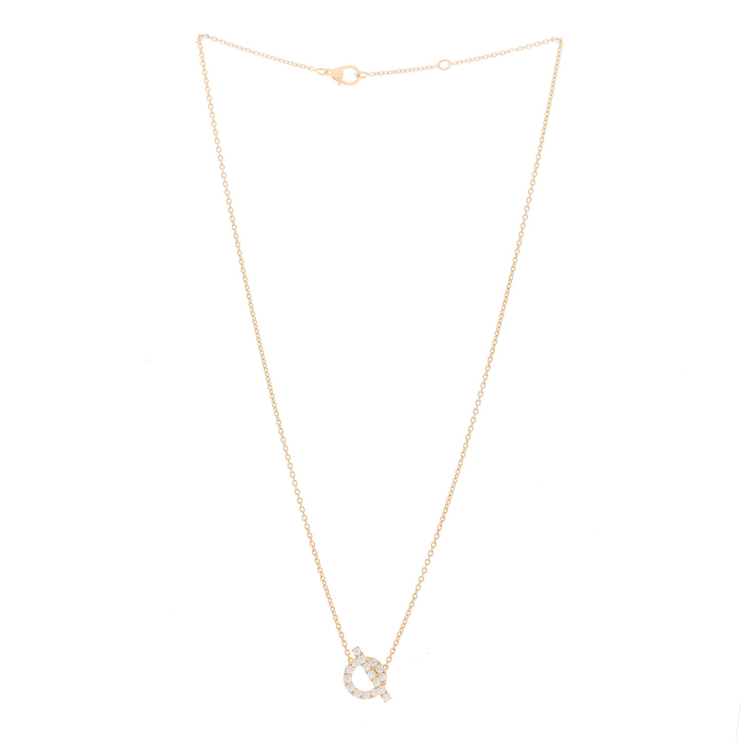 18K Rose Gold Diamond Finesse Pendant Necklace