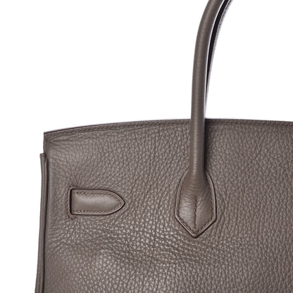 Hermes Taurillon Clemence Birkin 35 Taupe 29 of 33