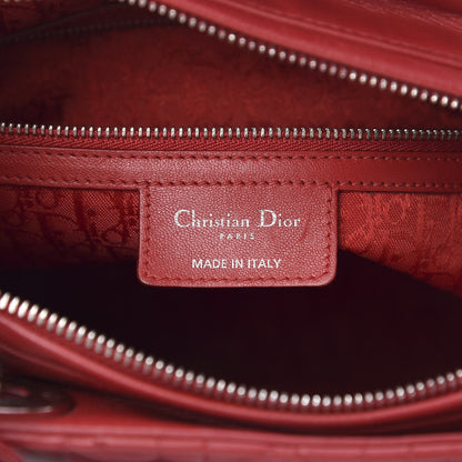 Christian Dior Lambskin Cannage Large Lady Dior Red 5 of 13