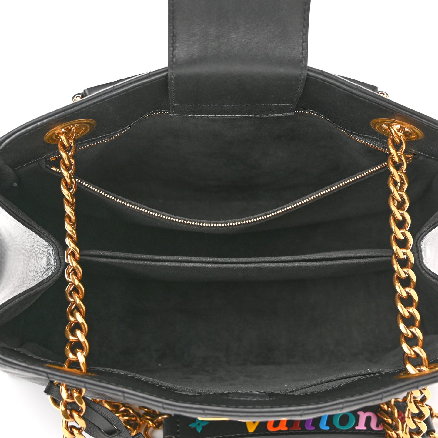 Calfskin New Wave Chain Tote Black