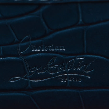 Christian Louboutin Calfskin Crocodile Embossed Studded Medium Paloma S Capitaine 6 of 9