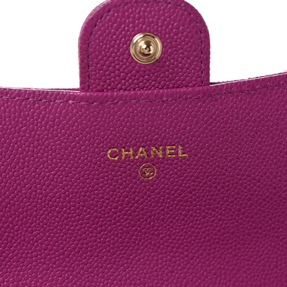 Chanel Caviar Quilted Large Flap Wallet Purple 6 of 9