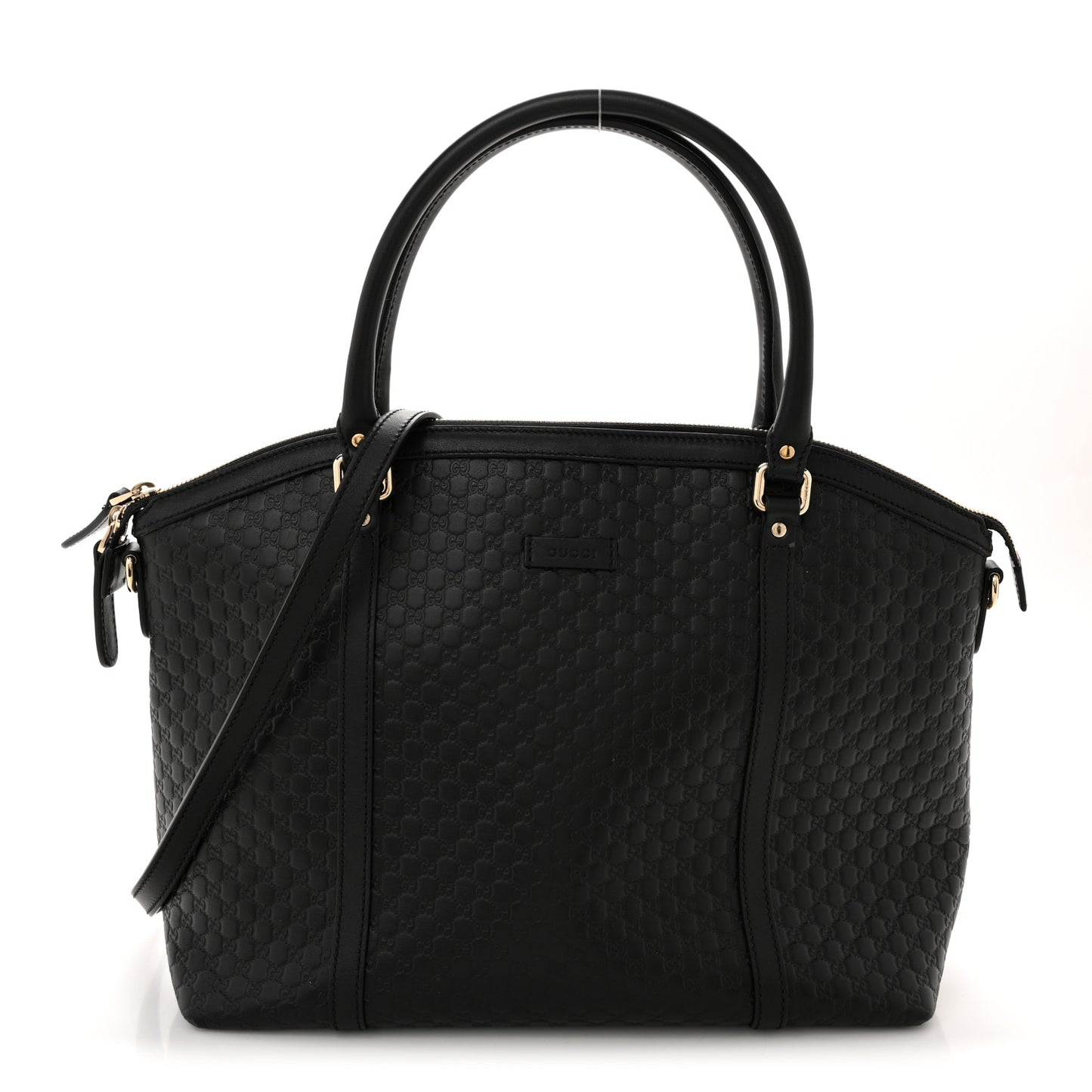 Soft Microguccissima Dome Satchel Black
