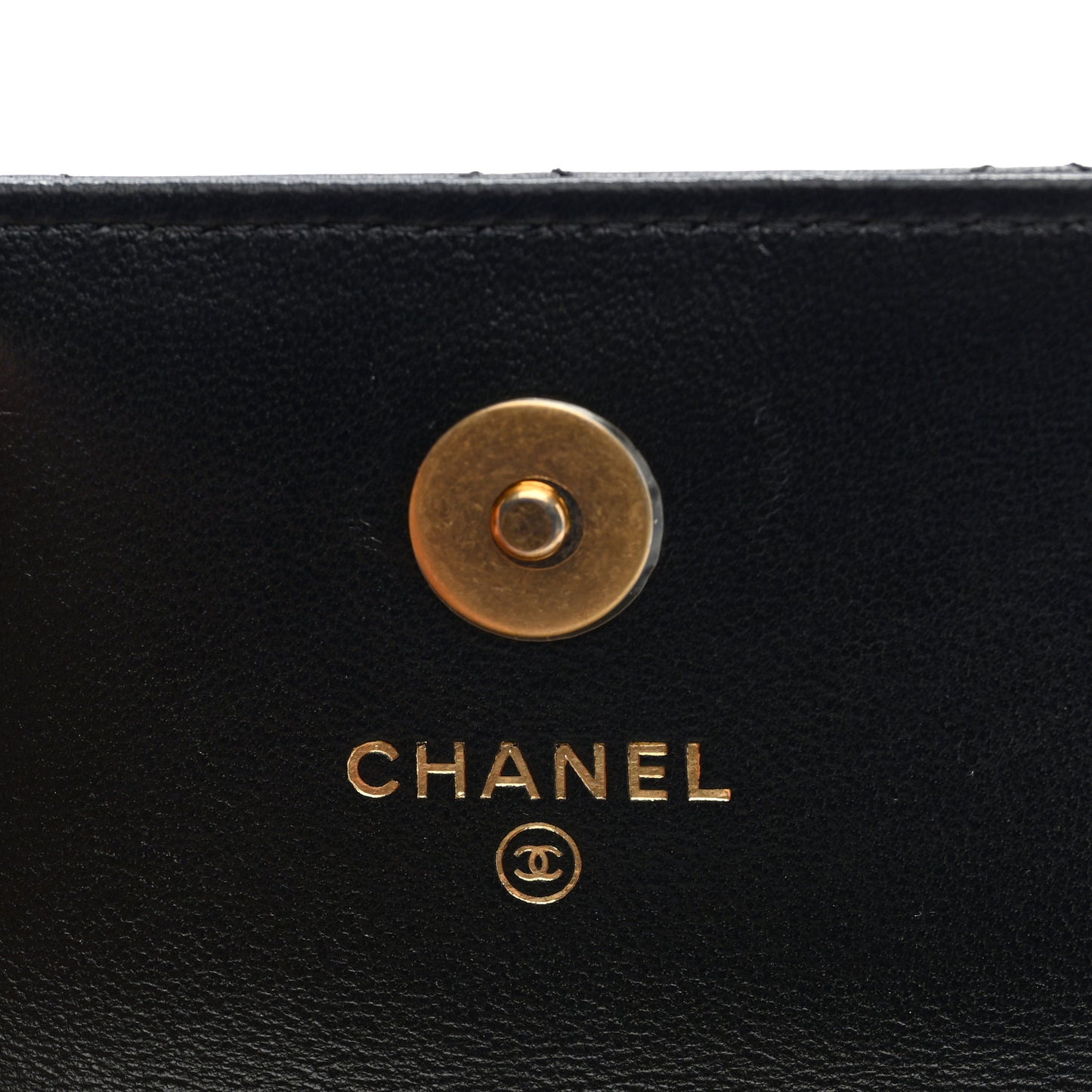 Lambskin Quilted Pearl Crush Flap With Chain Black
