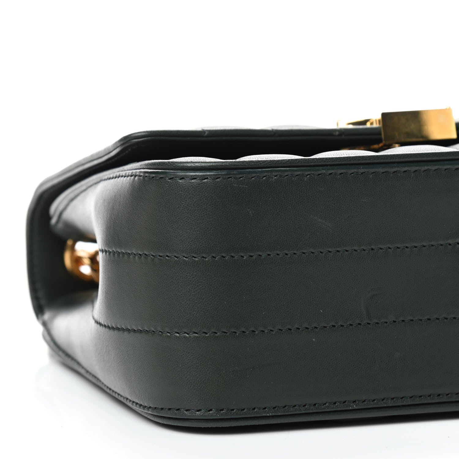 Saint Laurent Lambskin Matelasse Monogram Medium Vicky Chain Bag Algae 6 of 10