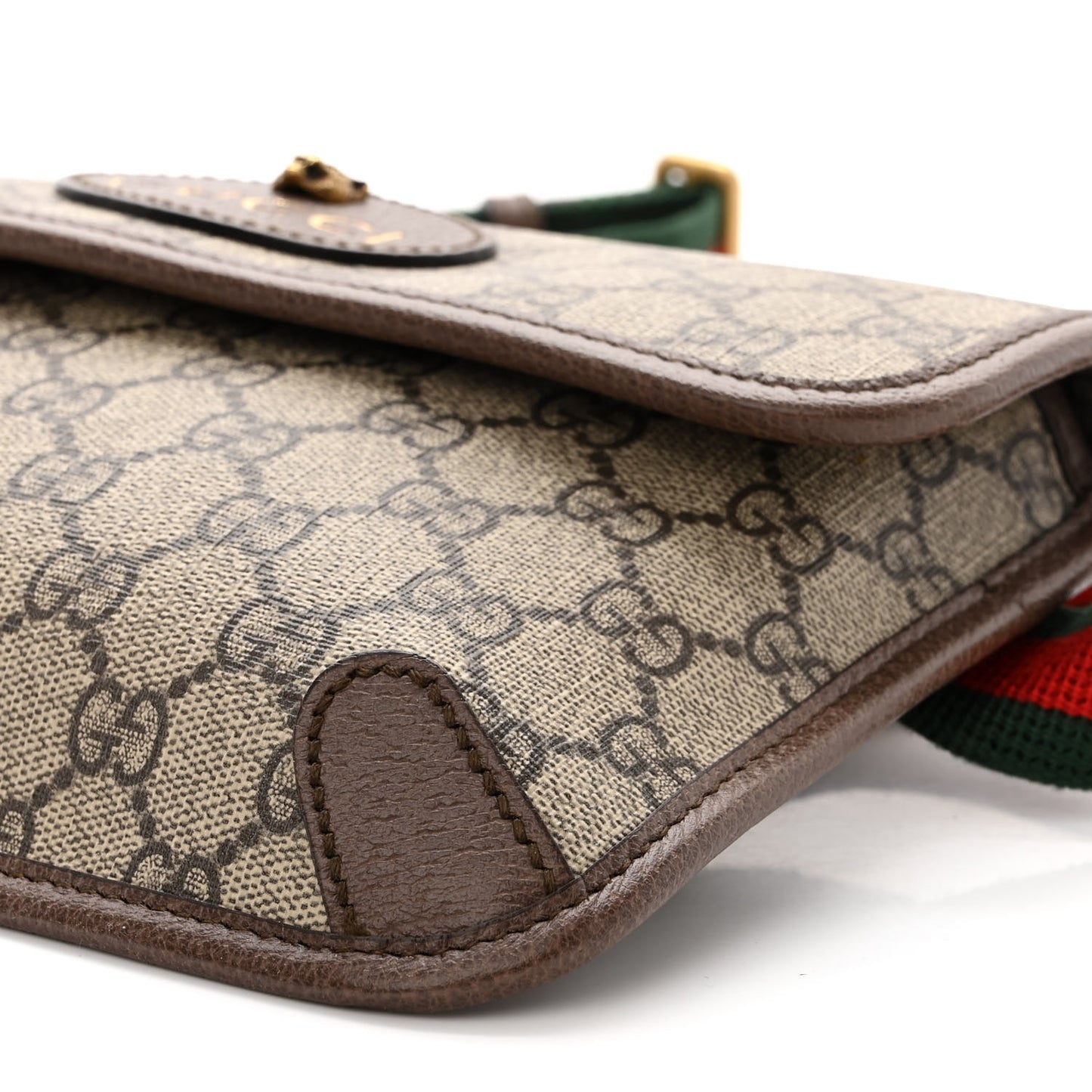 GG Supreme Monogram Neo Vintage Web Belt Bag Brown