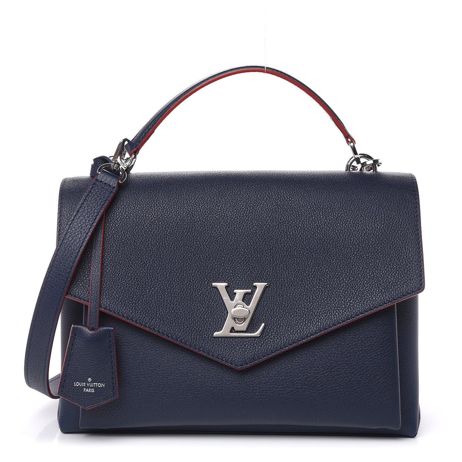 Louis Vuitton Soft Calfskin My Lockme Top Handle Marine Rouge 1 of 8