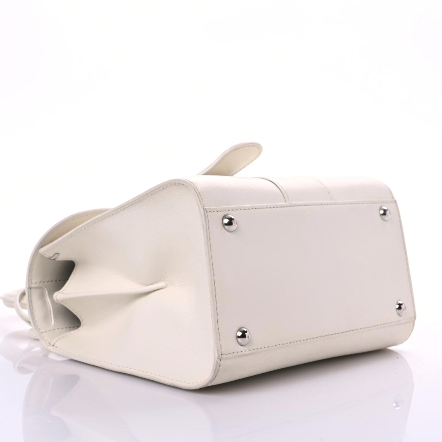 Delvaux Calfskin Mini Brillant Satchel Ivory 4 of 18