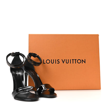 Louis Vuitton Patent Monogram Call Back Sandals 37 Black 10 of 10