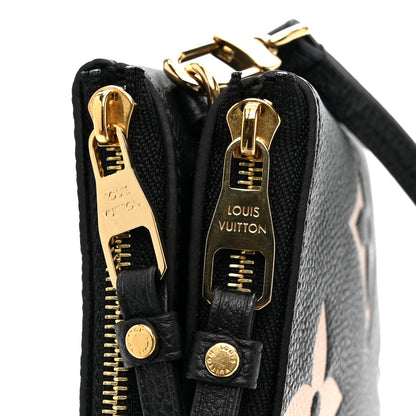 Louis Vuitton Empreinte Monogram Giant Double Zip Pochette Black Cream 11 of 11