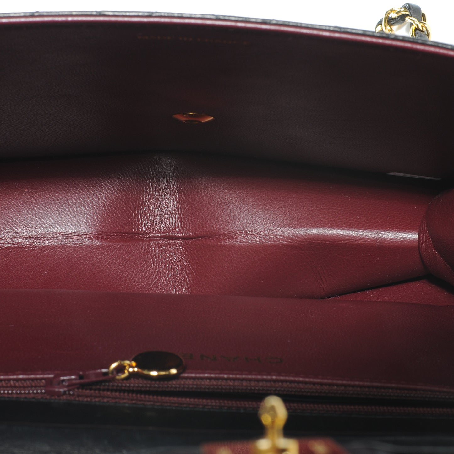 Lambskin Medium Single Flap Black