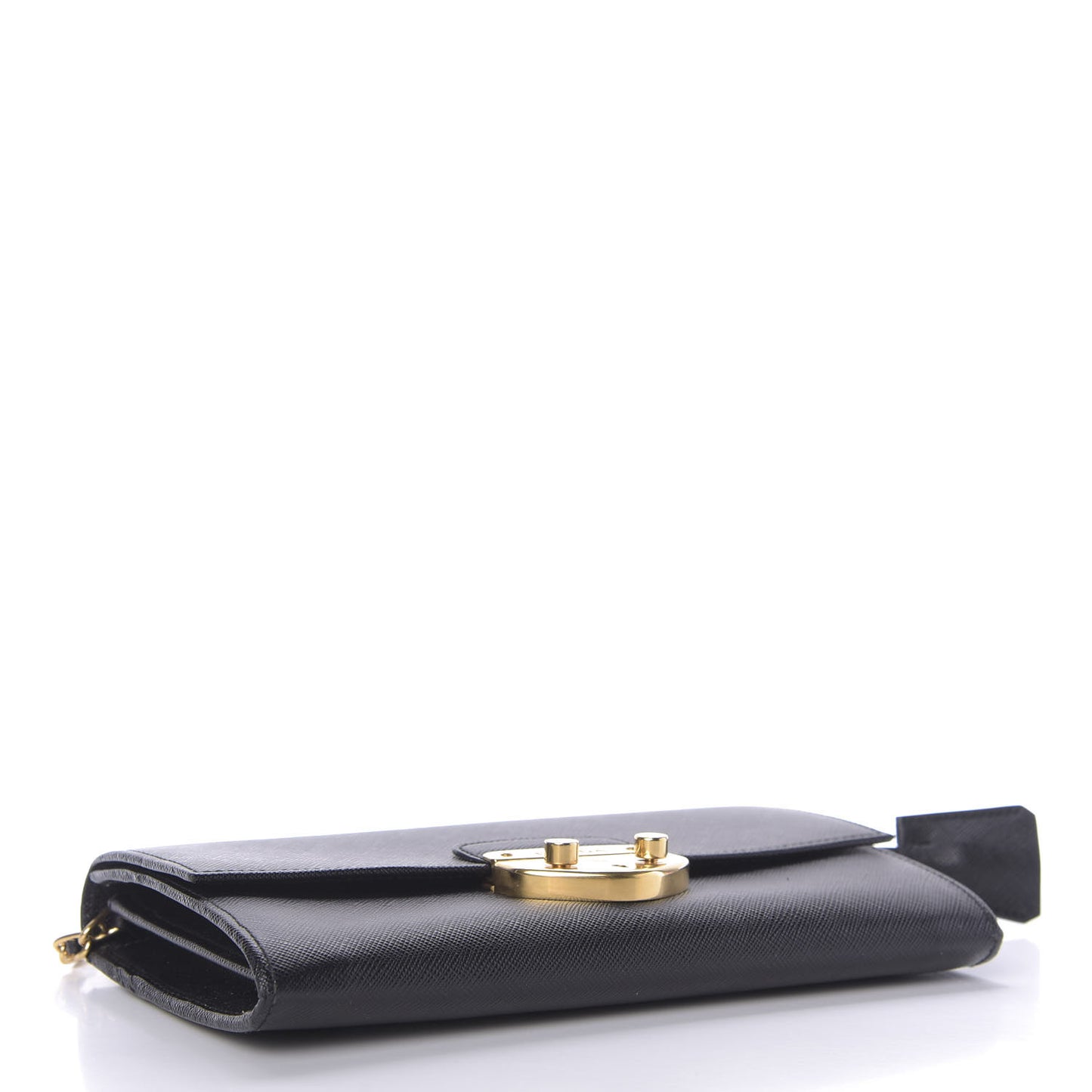Saffiano Lux Sound Wallet On Chain Black