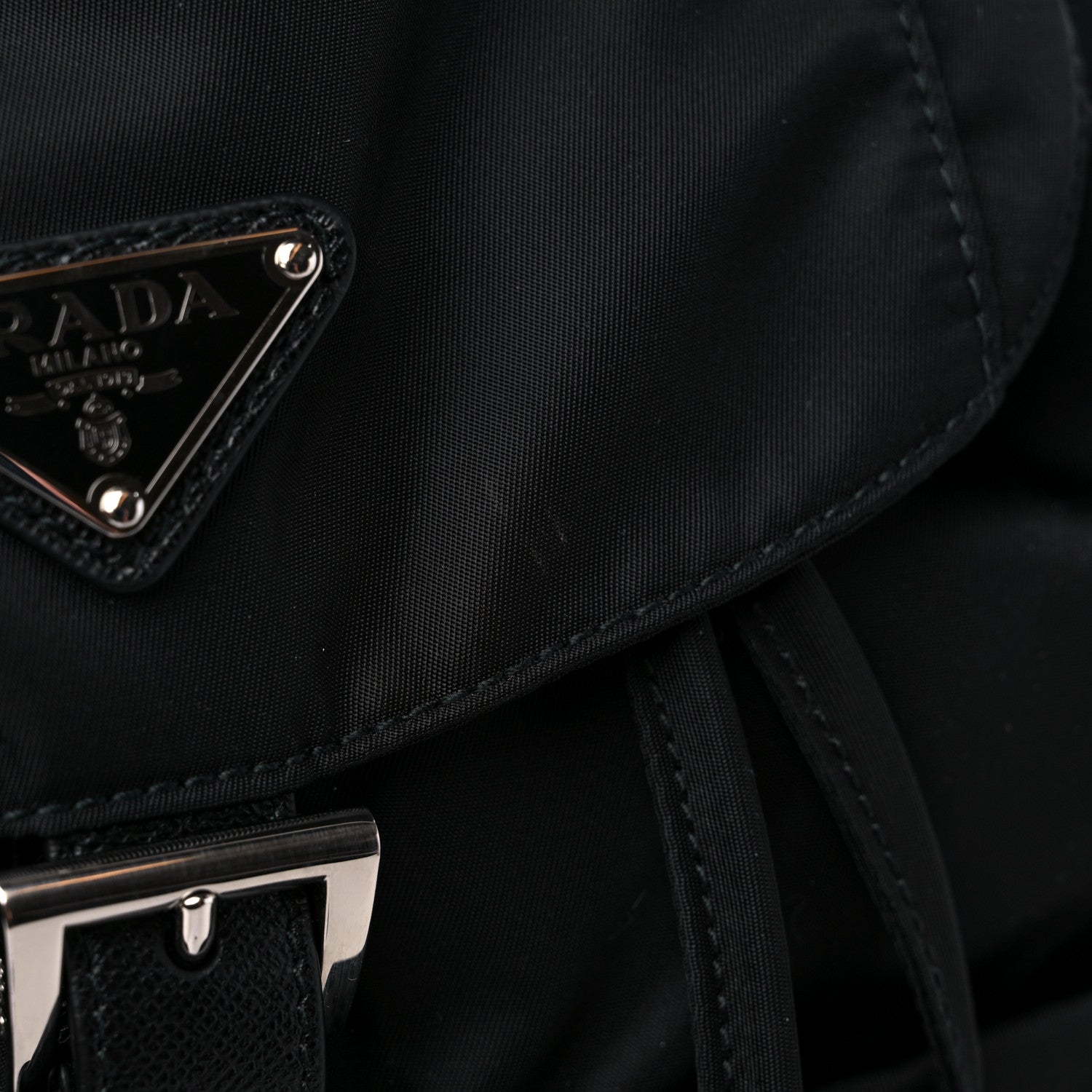 Prada Tessuto Nylon Saffiano Medium Backpack Black 10 of 10
