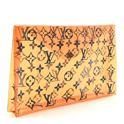 Louis Vuitton PVC Monogram Printed Envelope Pouch Orange 3 of 5