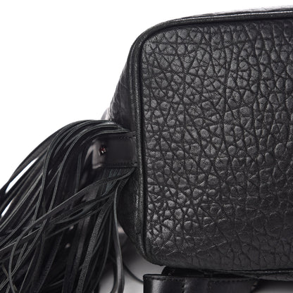 Christian Louboutin Pebbled Calfskin Fringe Lucky L Convertible Backpack Black 13 of 15