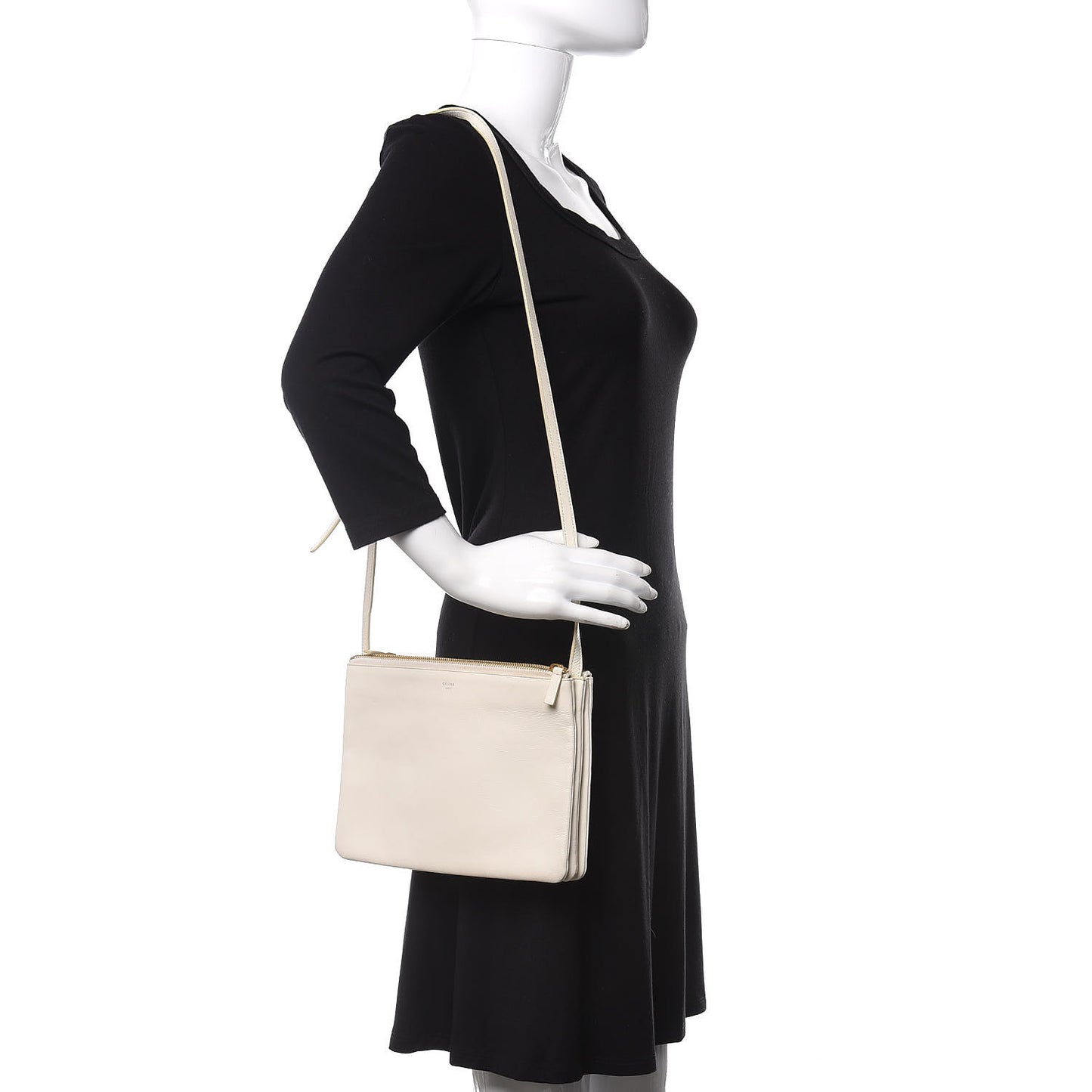 Lambskin Large Trio Crossbody Bag White