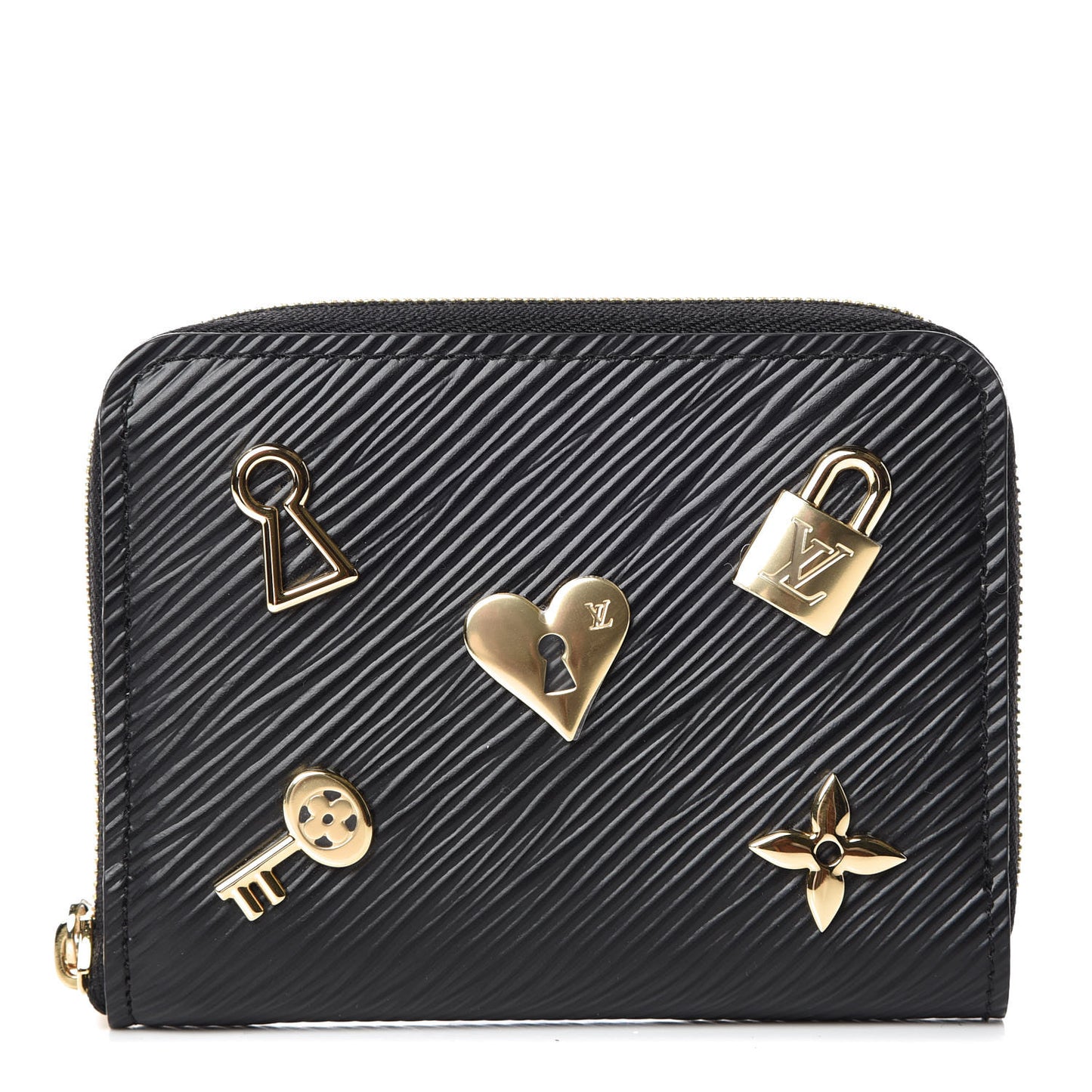 Epi Love Lock Zippy Coin Purse Black