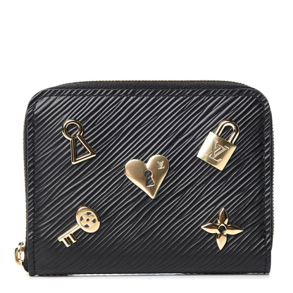 Louis Vuitton Epi Love Lock Zippy Coin Purse Black 1 of 9