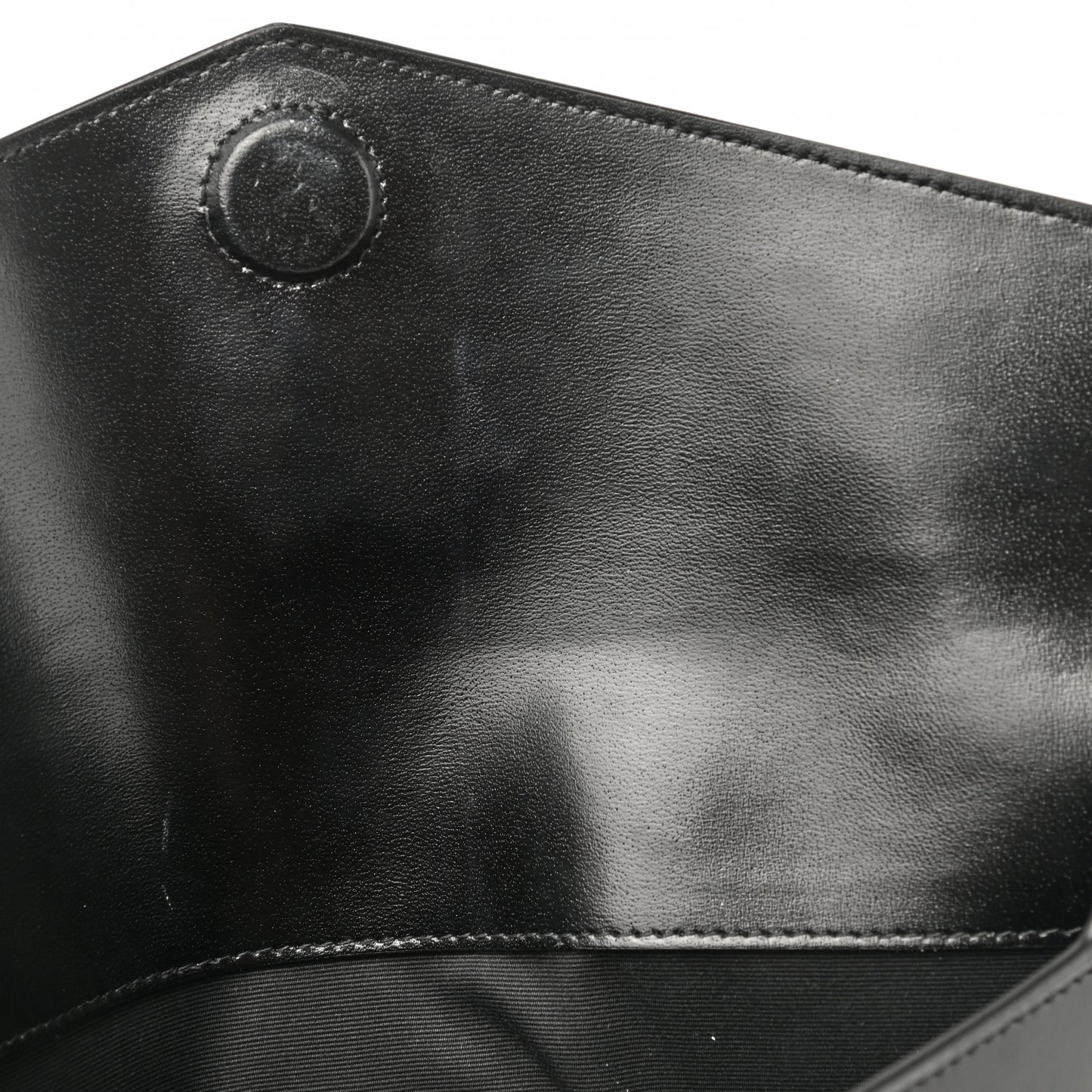 Smooth Shiny Calfskin Monogram Uptown Pouch Black