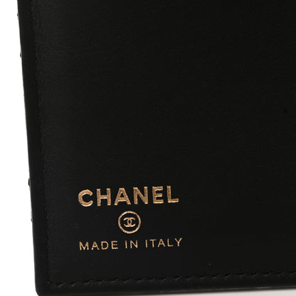 Chanel Letter Calfskin Embossed Quilted Passport Holder Black 6 of 8