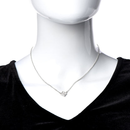 Cartier 18K White Gold Diamond .41ctw Hindu Floral Pendant Necklace 2 of 5
