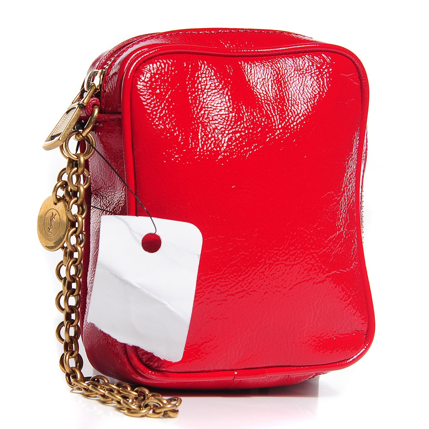 Saint Laurent Textured Patent Mini Wristlet Fuchsia 3 of 8