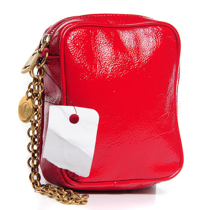 Saint Laurent Textured Patent Mini Wristlet Fuchsia 3 of 8