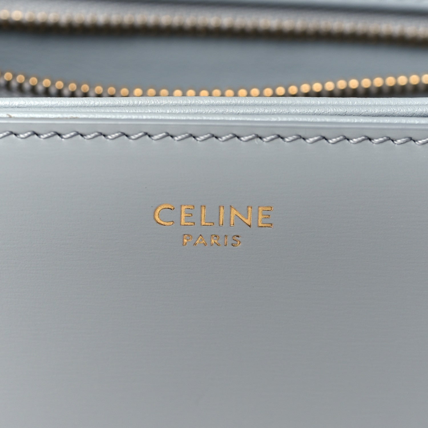 Celine Shiny Calfskin Teen Triomphe Pearl Blue 6 of 8
