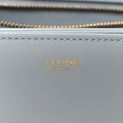 Celine Shiny Calfskin Teen Triomphe Pearl Blue 6 of 8